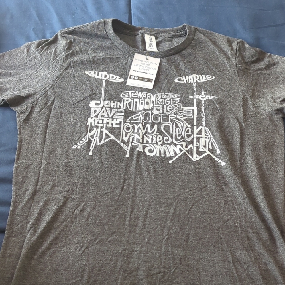LA Pop Art Dark Gray Graphic Men's T-Shirt